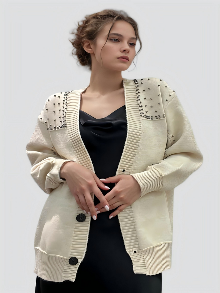 V-Neck Knit Cardigan