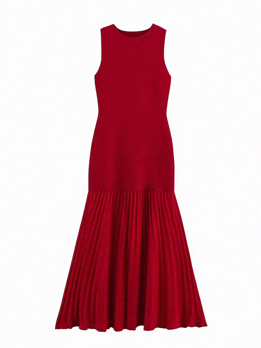 Pleated Hem Maxi Dress
