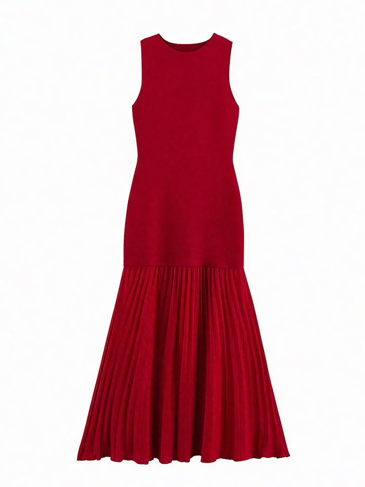 Pleated Hem Maxi Dress