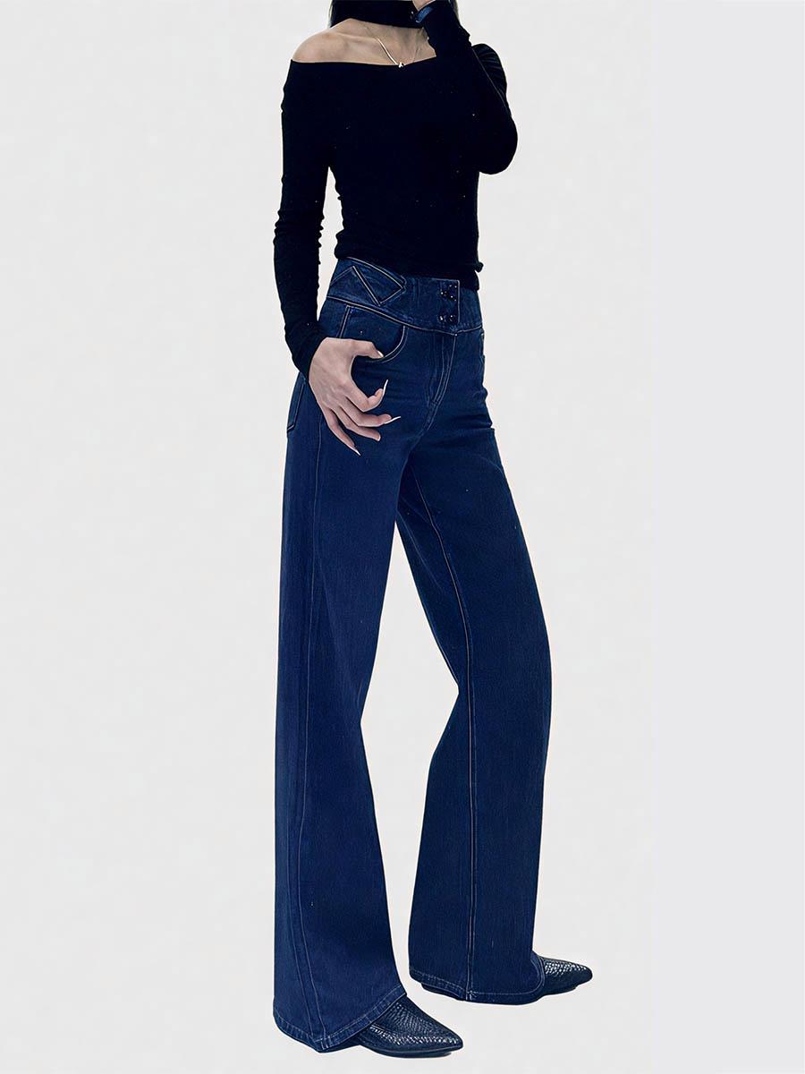 Mid-Waist Bootcut Denim Jeans