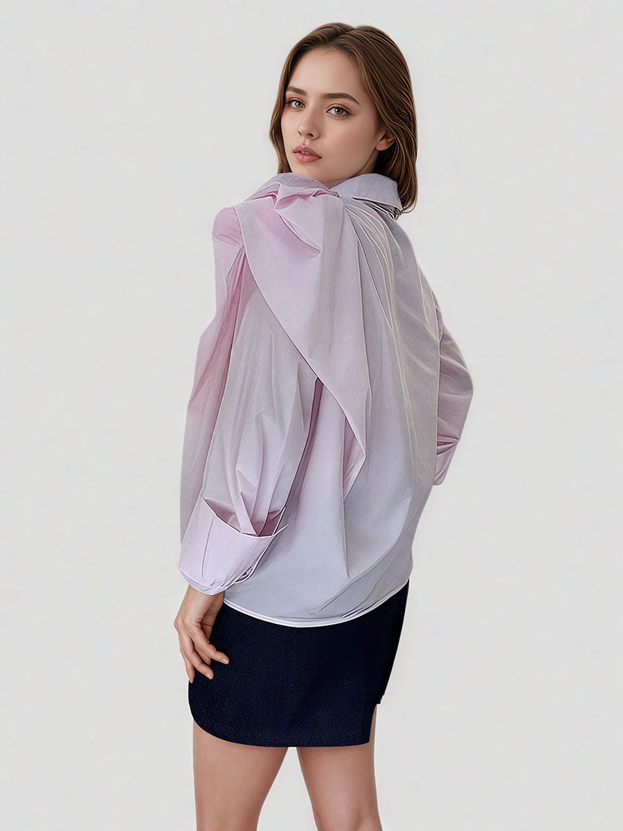 Chic One-Side Ruffle Shirt