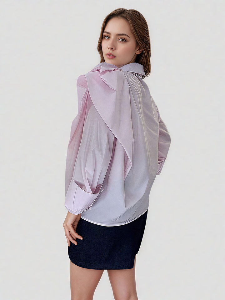 Chic One-Side Ruffle Shirt