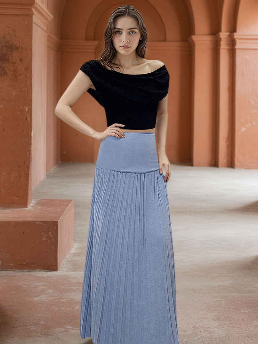 Elegant Mid-Waist Pleated Skirt