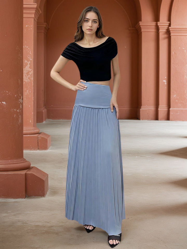 Elegant Mid-Waist Pleated Skirt