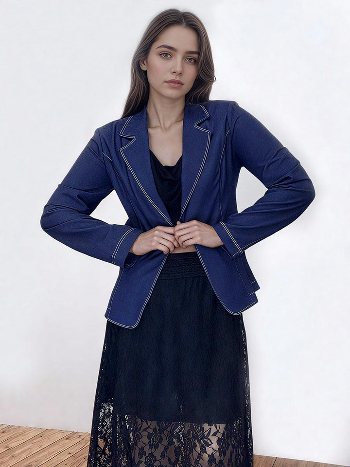 Cinched Wais Button Denim Jacket