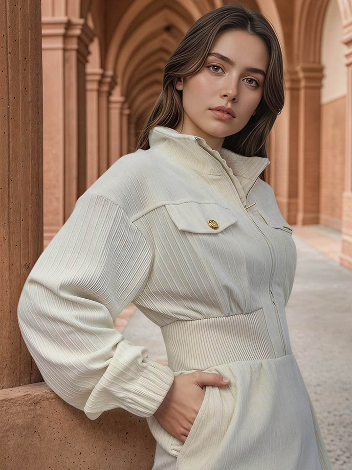 Elegant Ruffle Slim Dress