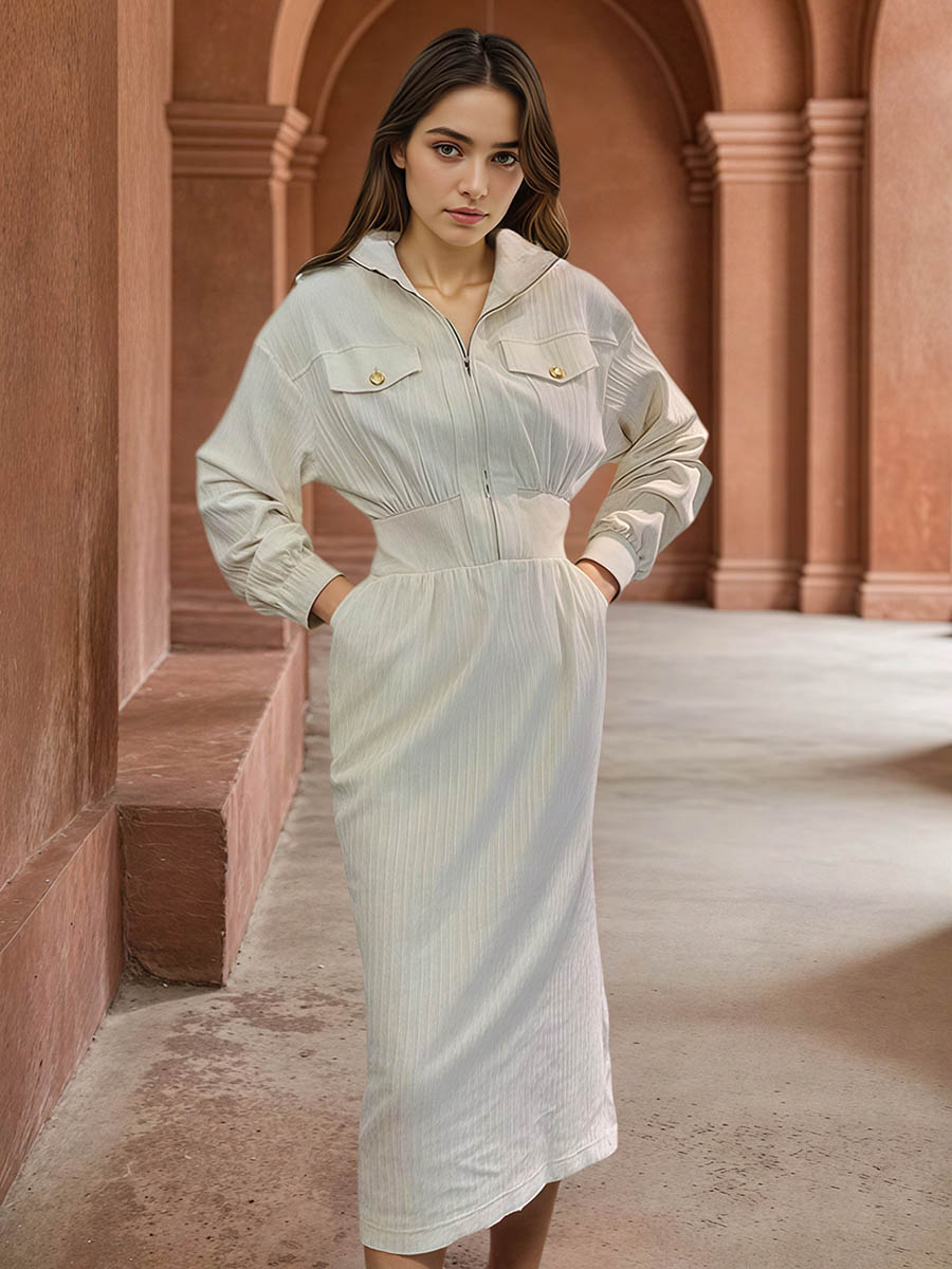 Elegant Ruffle Slim Dress