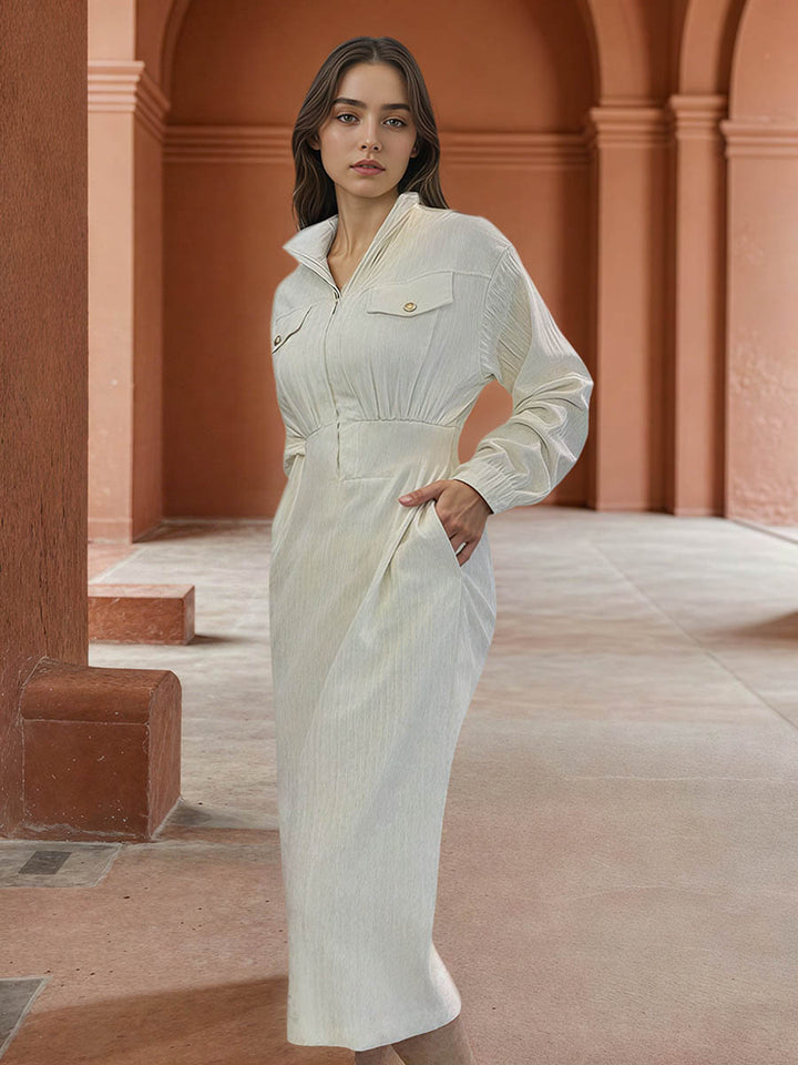 Elegant Ruffle Slim Dress