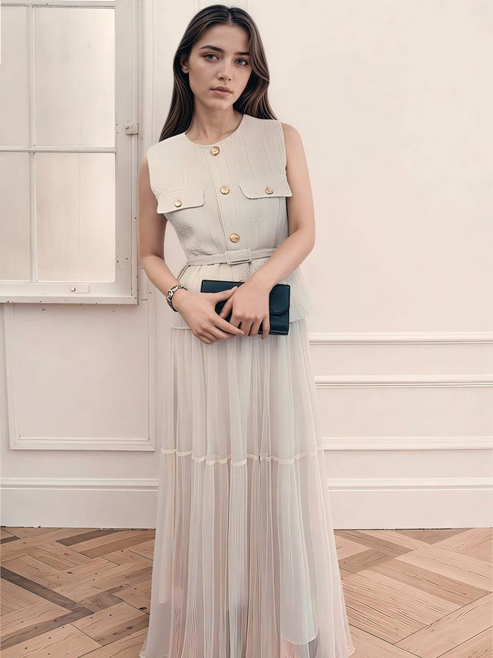 Tweed Sleeveless Vest