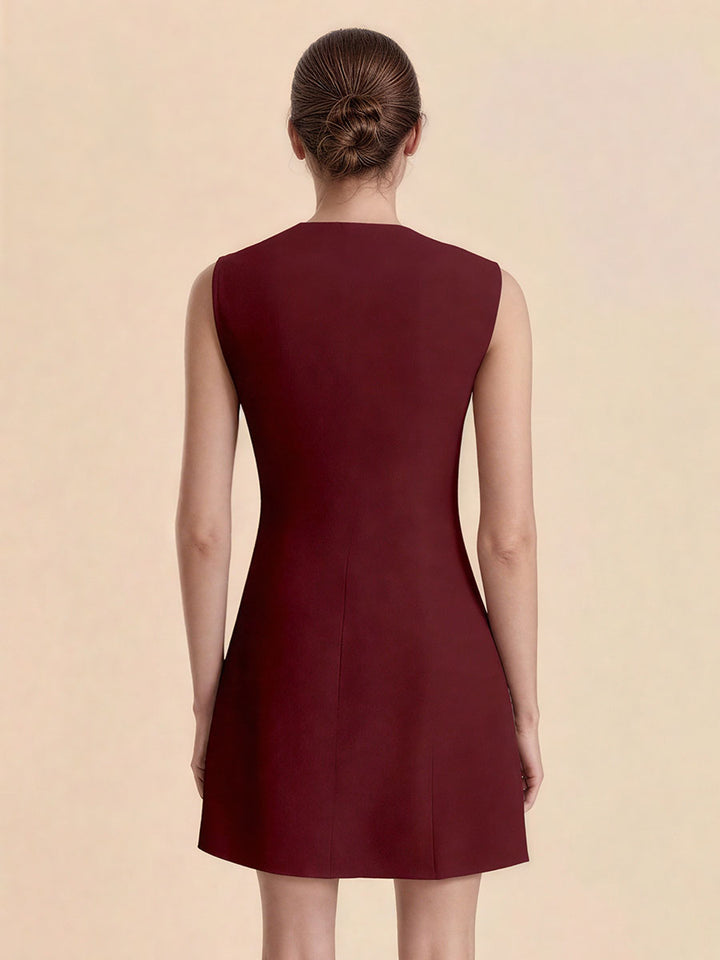 Button-Front Mini Dress