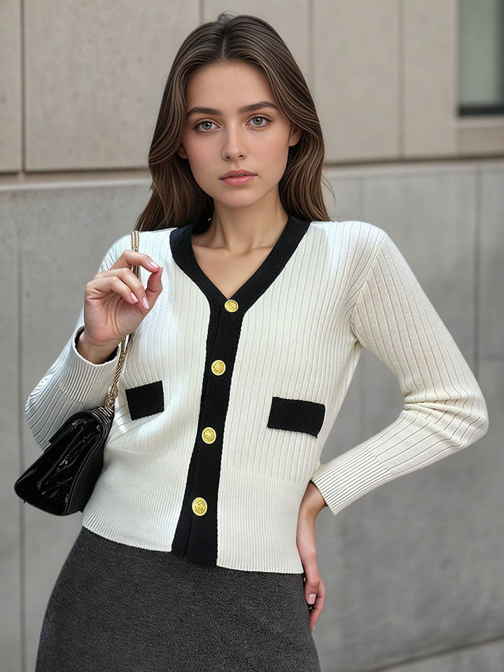 Single Breasted Knit Cardigan