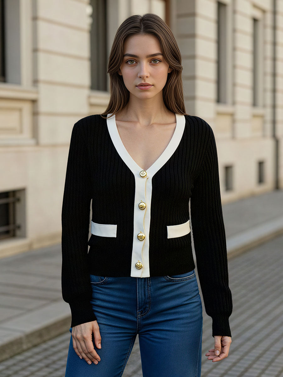 Single Breasted Knit Cardigan