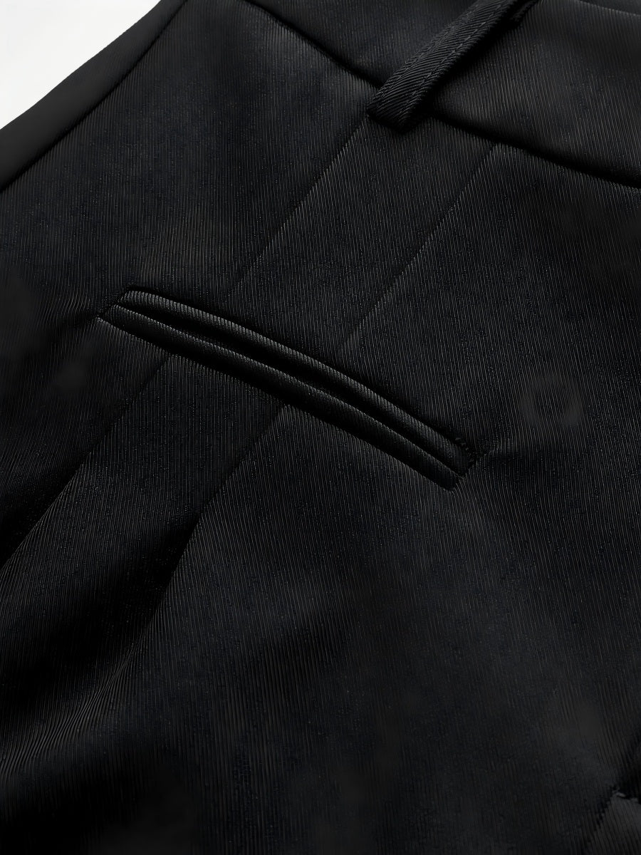 Semi-Sheer Mid-Waist Shorts Without Belt