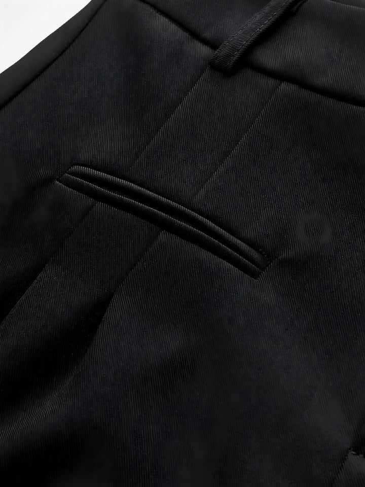 Semi-Sheer Mid-Waist Shorts Without Belt