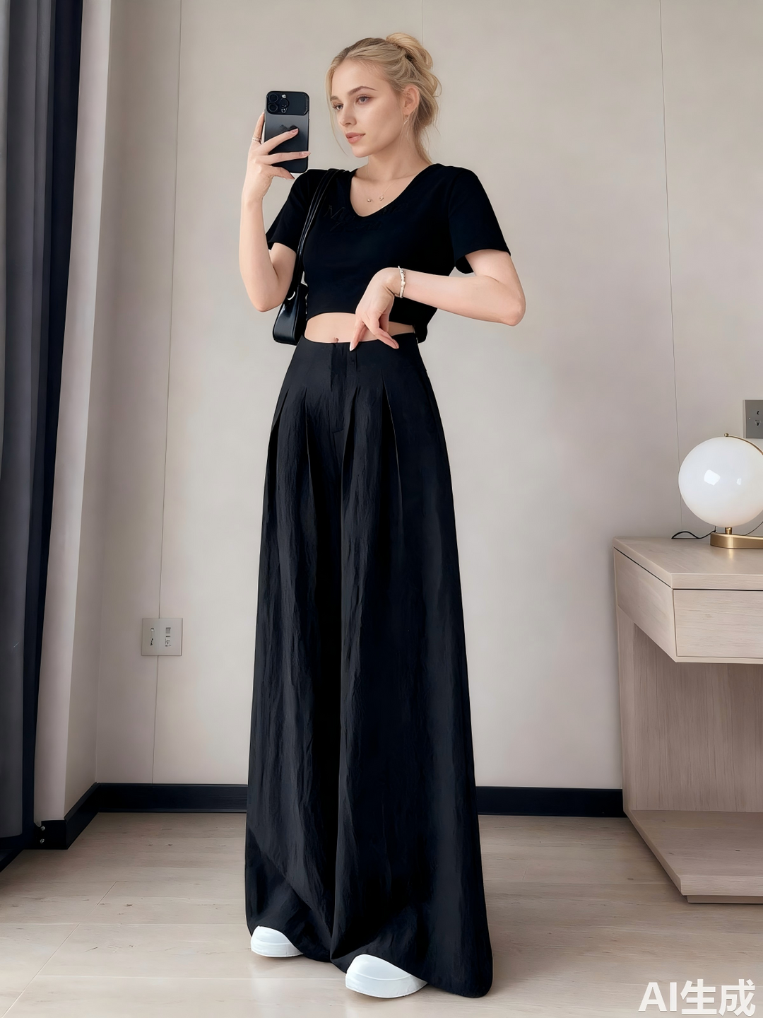 Cotton Linen Wide Leg Pants