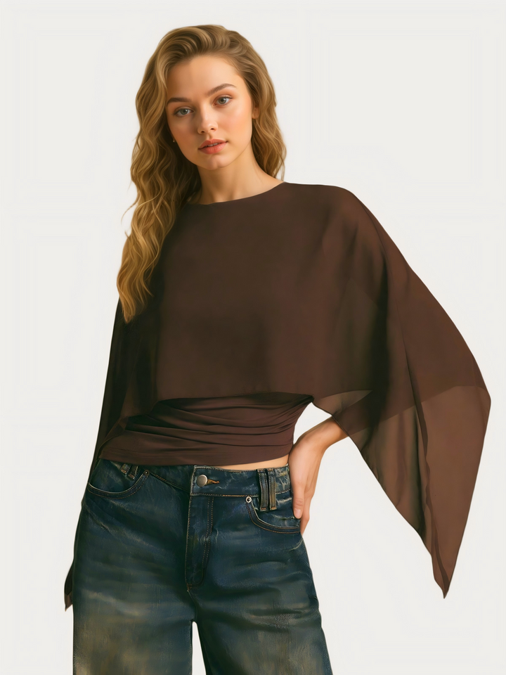 Fitted Wrap-Style Top