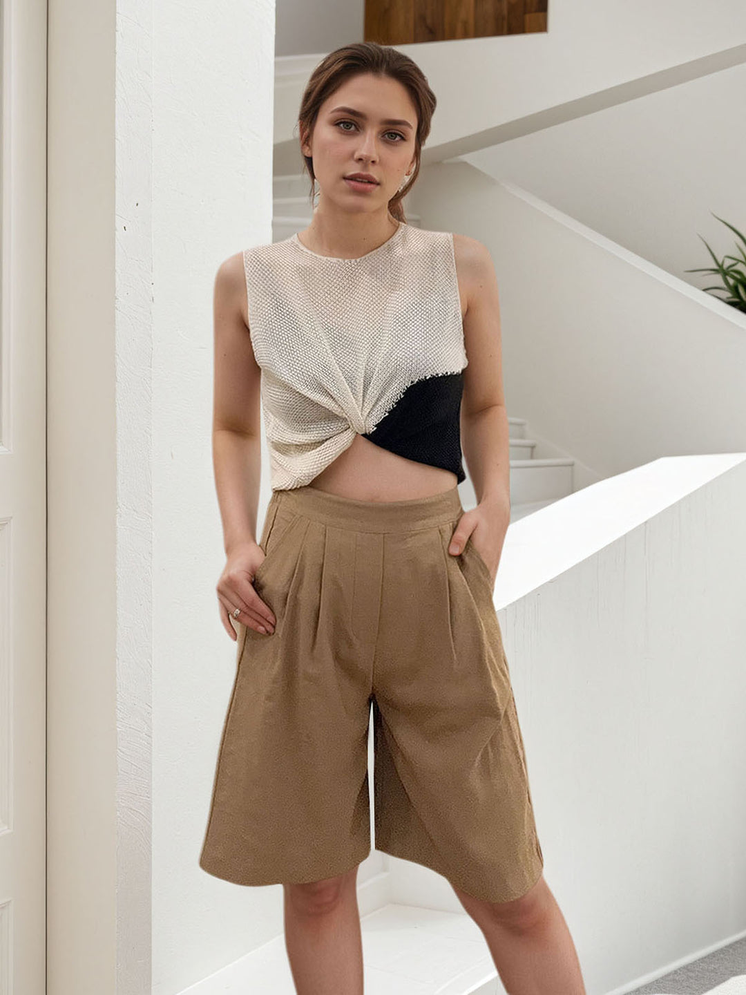 Cotton & Linen Pockets Shorts