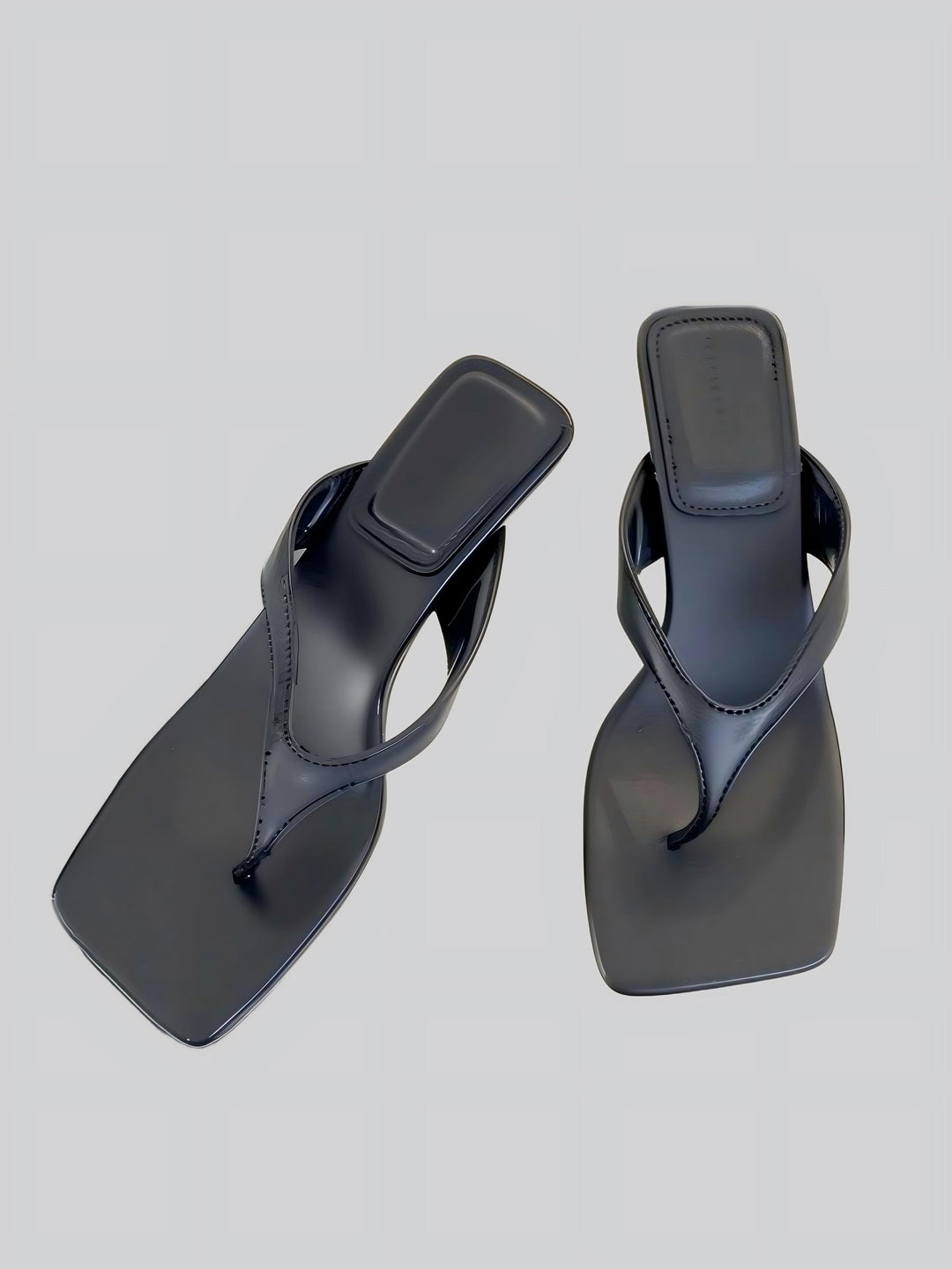 Stylish Square-Toe Flip-Flops