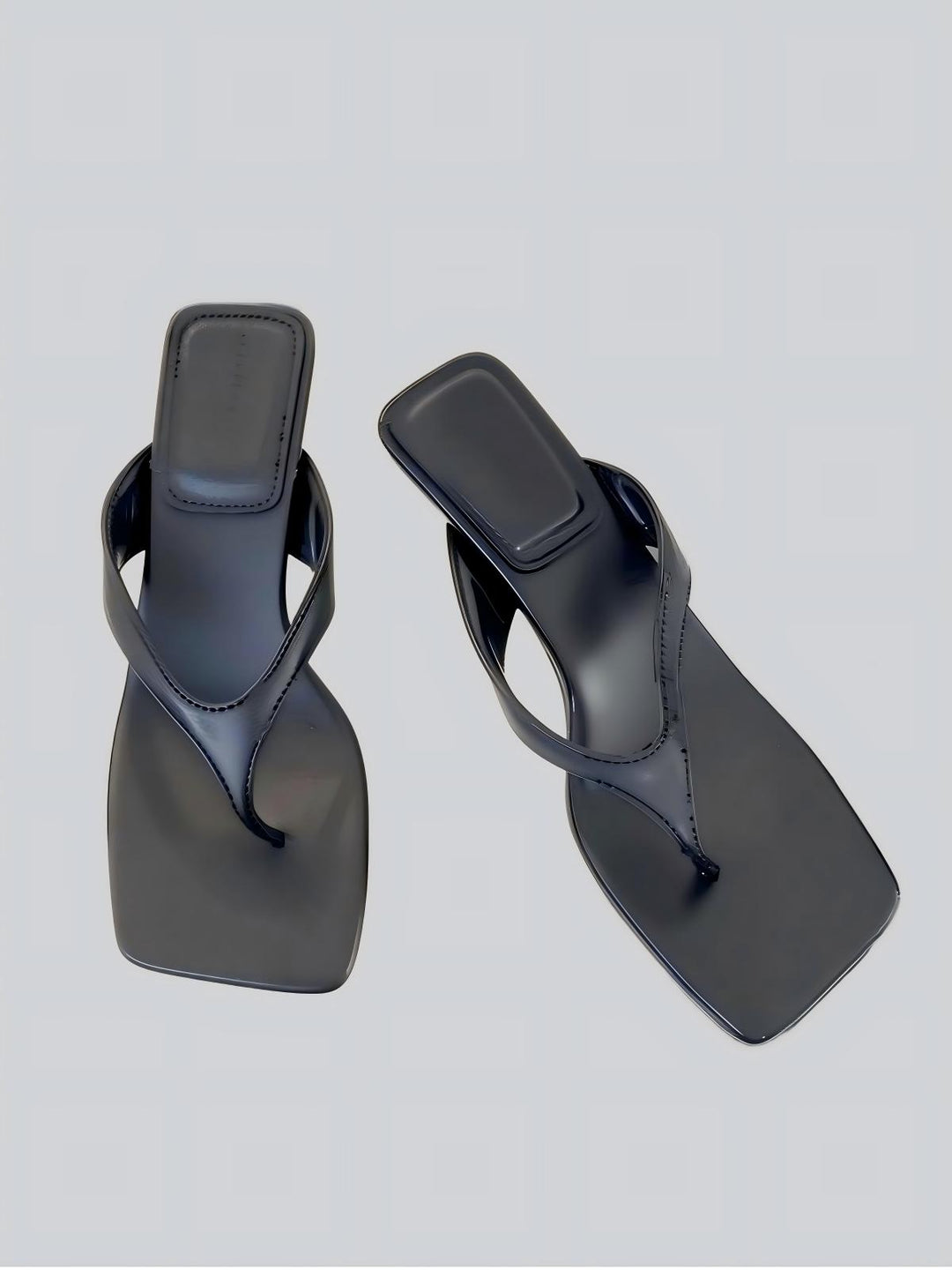 Stylish Square-Toe Flip-Flops