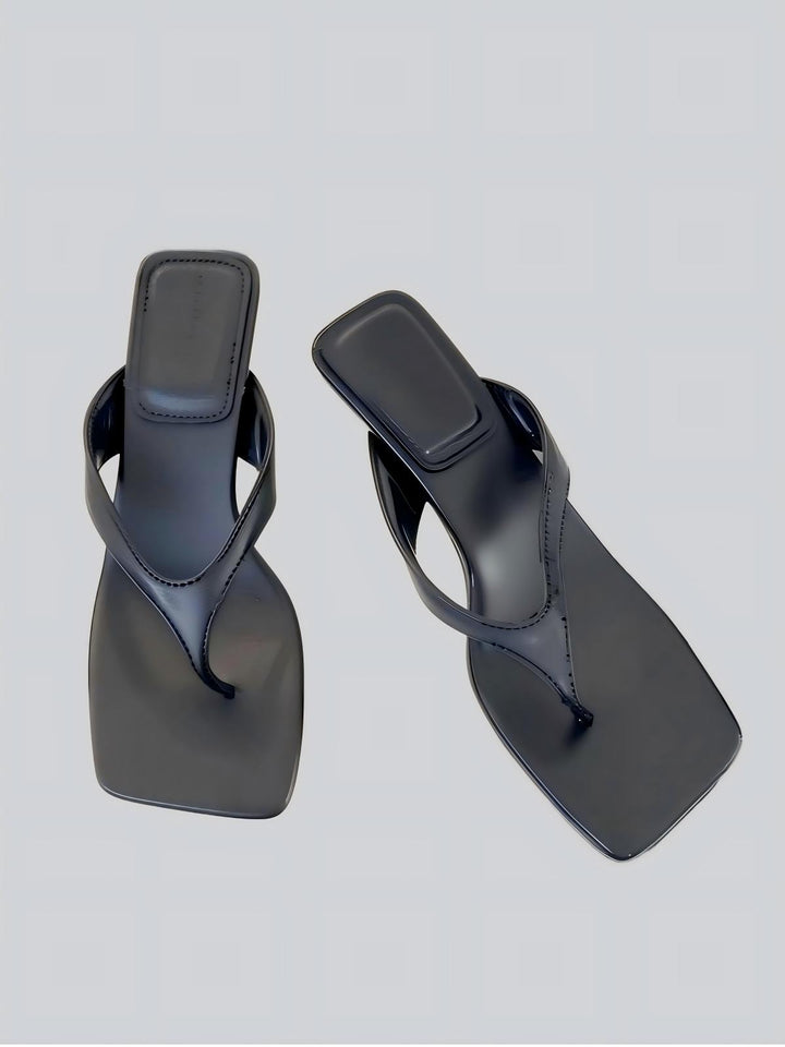 Stylish Square-Toe Flip-Flops