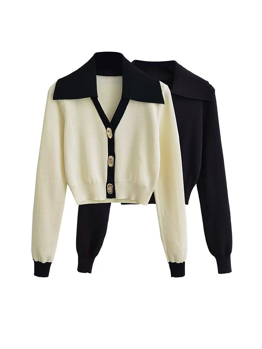 Colorblock Knit Cardigan