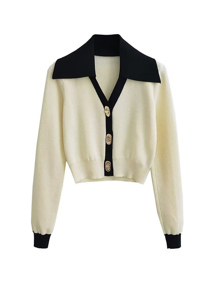 Colorblock Knit Cardigan