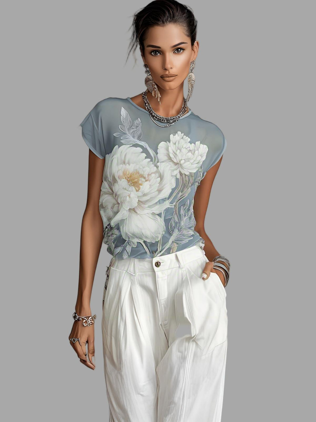 Positioned-Print Top