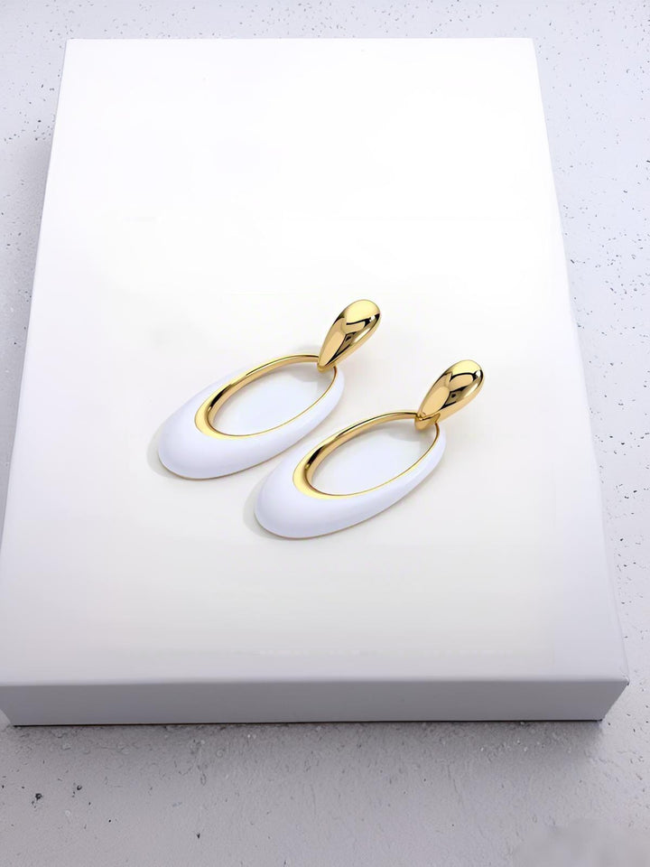 Openwork Oval Earrings