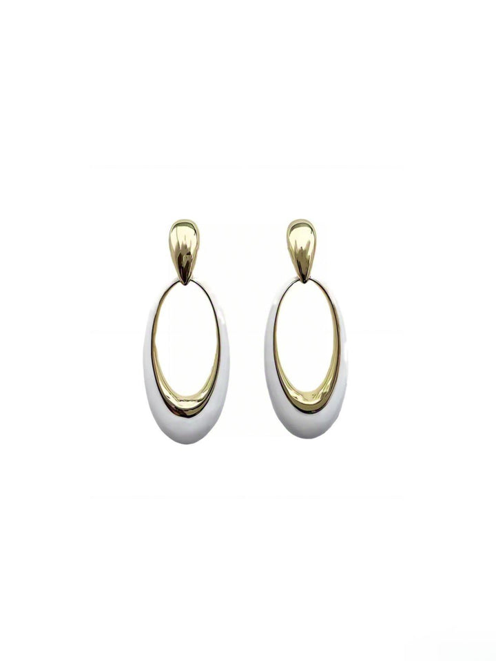 Openwork Oval Earrings