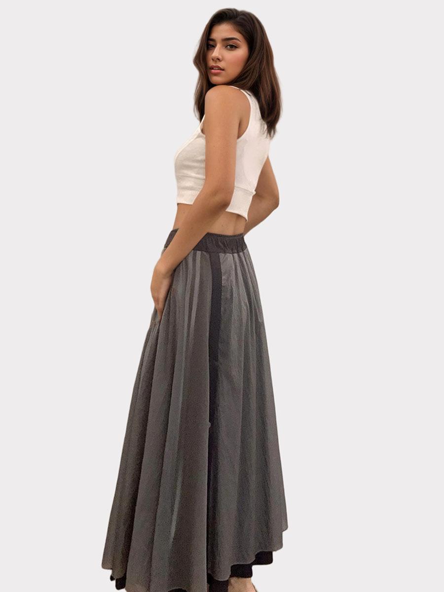 Elegant A-Line Pleated Skirt