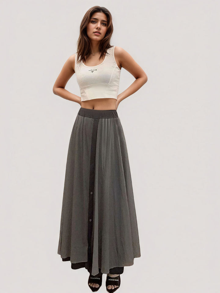 Elegant A-Line Pleated Skirt