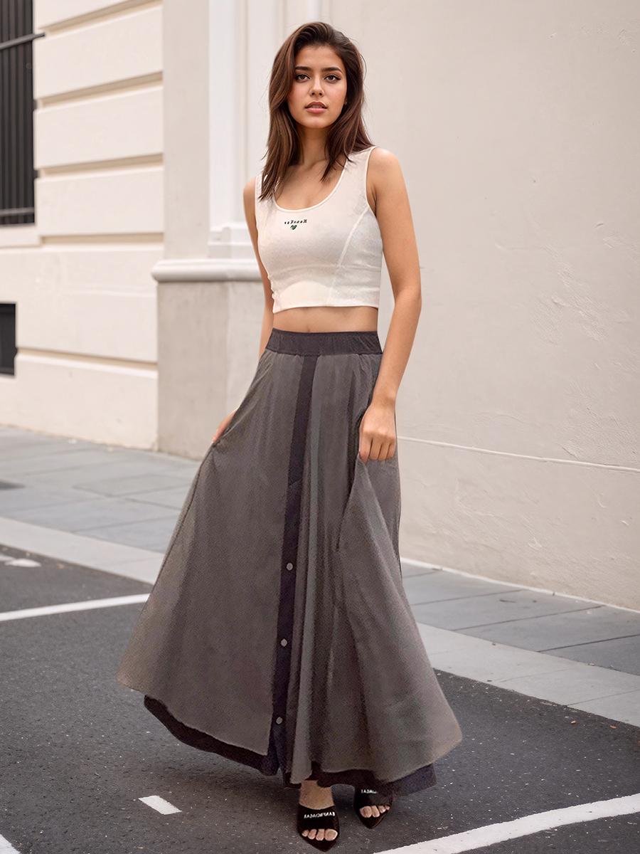 Elegant A-Line Pleated Skirt