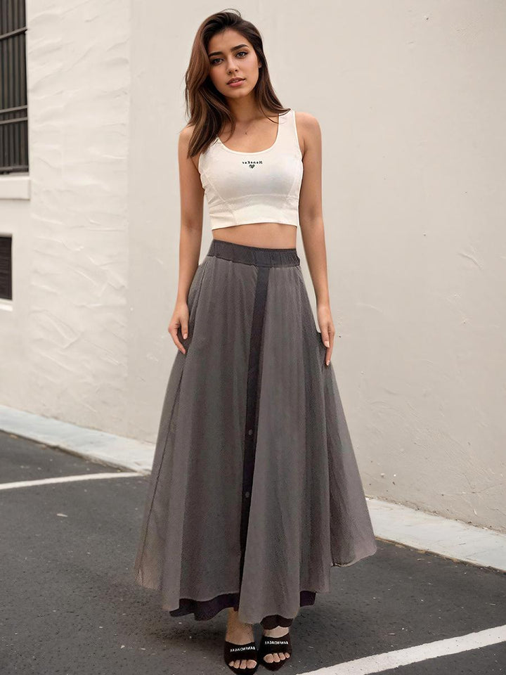 Elegant A-Line Pleated Skirt