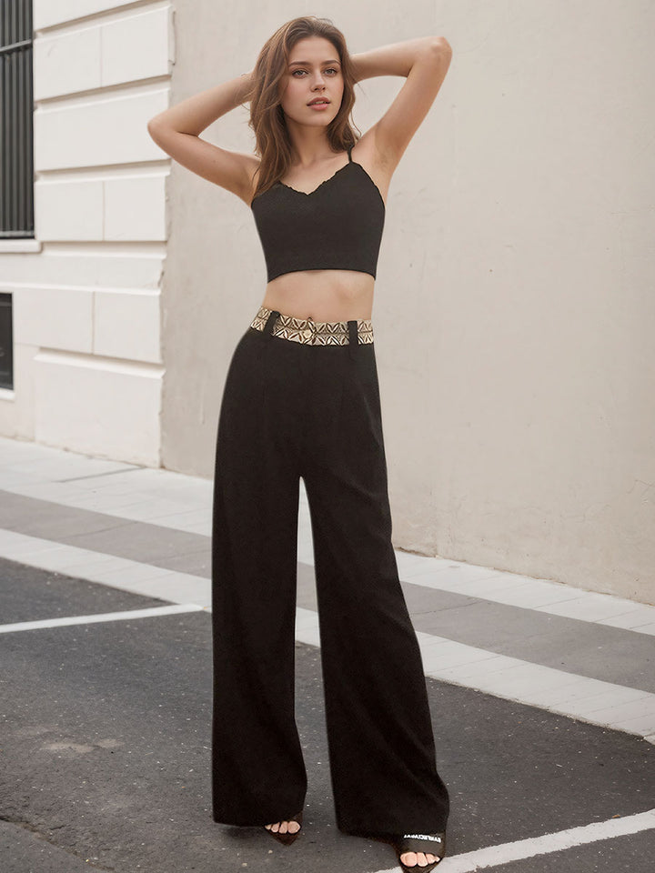 Tencel Linen Long Wide Leg Pants