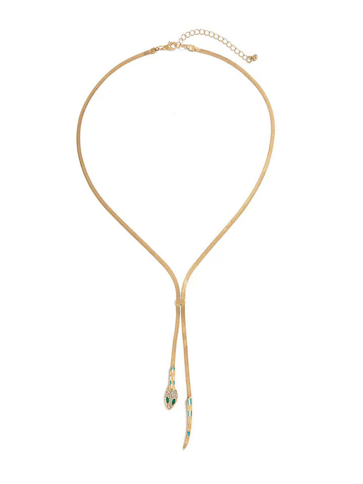 Snake Chain Tassel Necklace