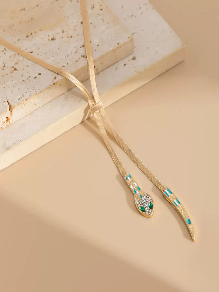 Snake Chain Tassel Necklace