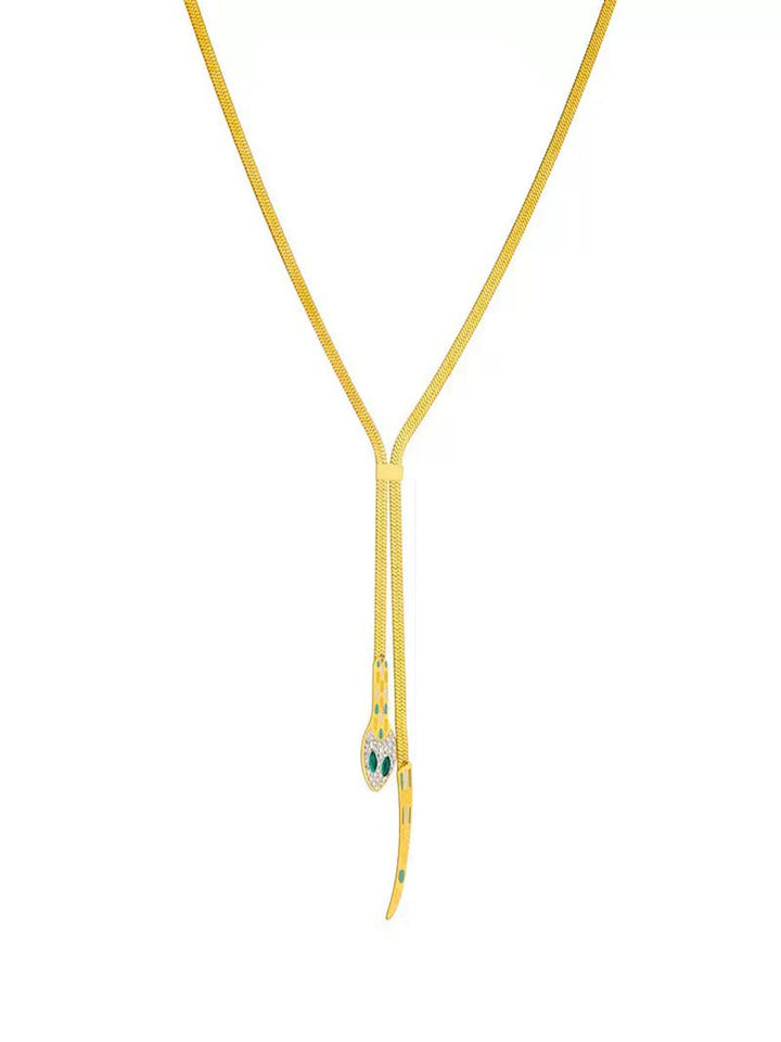 Snake Chain Tassel Necklace