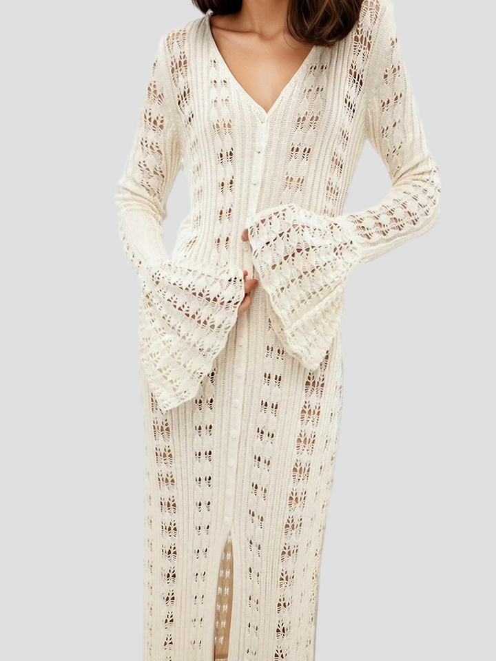 Hollow Out Knit Cardigan