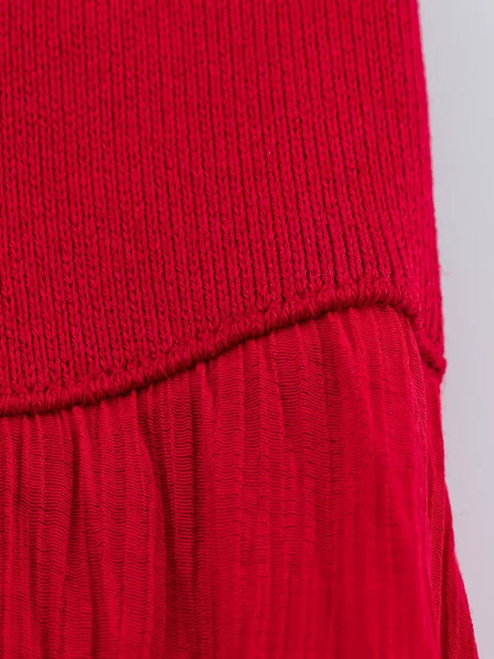 Pleated Hem Maxi Dress