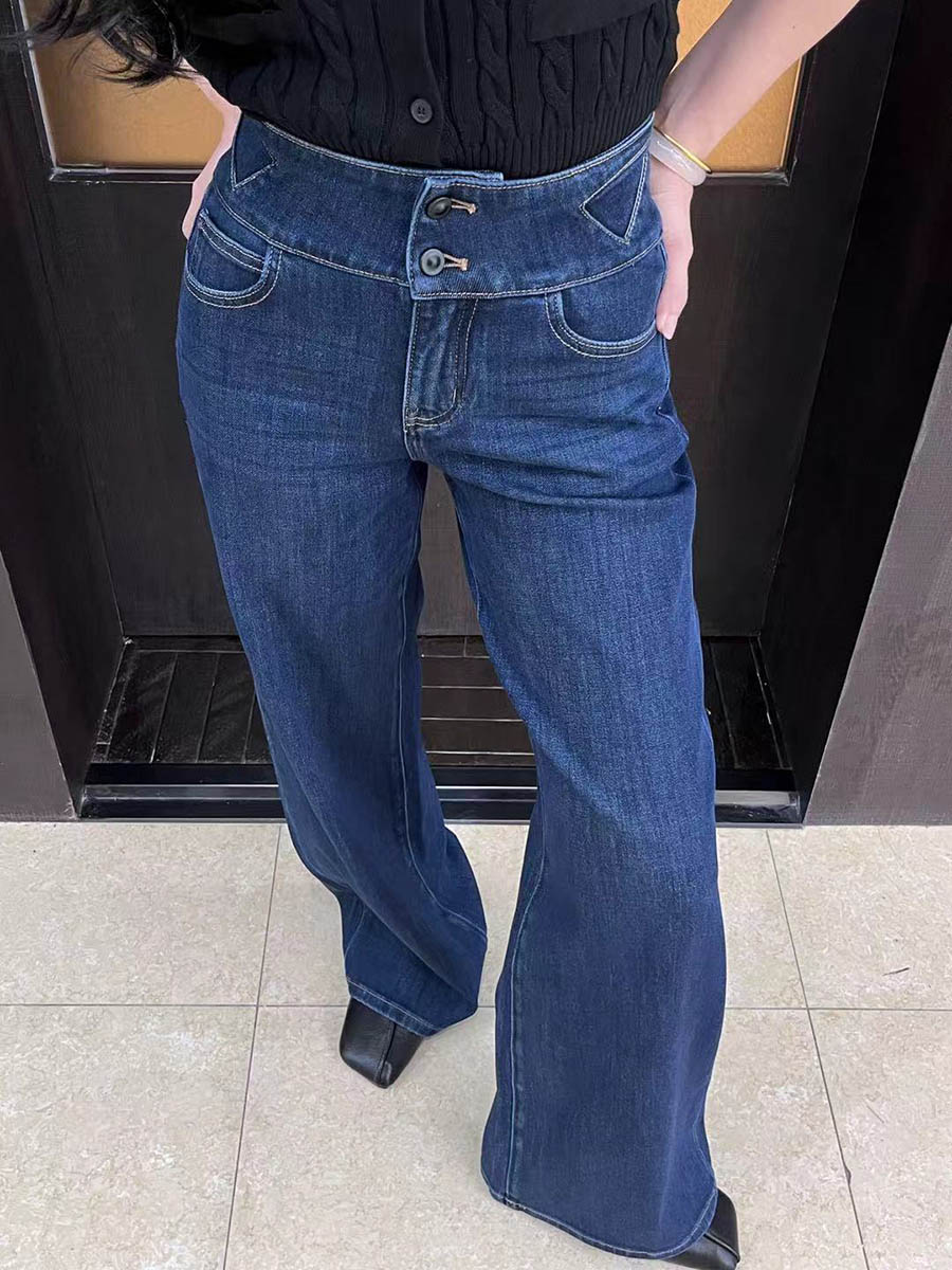 Mid-Waist Bootcut Denim Jeans