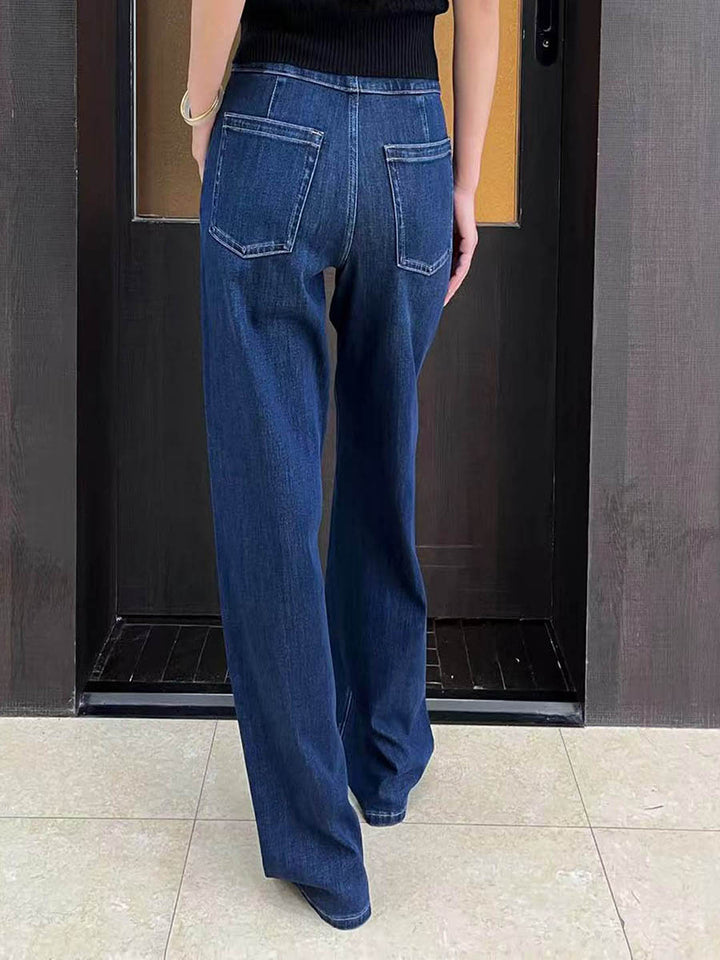 Mid-Waist Bootcut Denim Jeans
