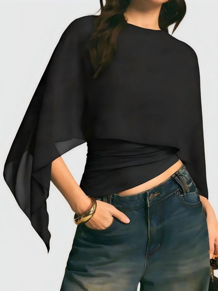 Fitted Wrap-Style Top