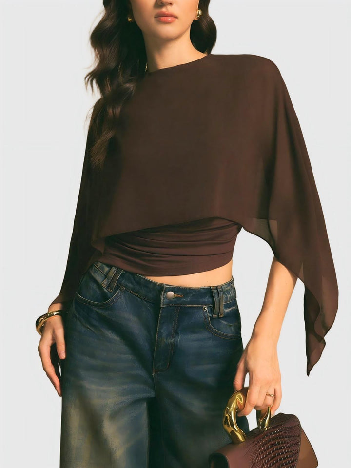 Fitted Wrap-Style Top