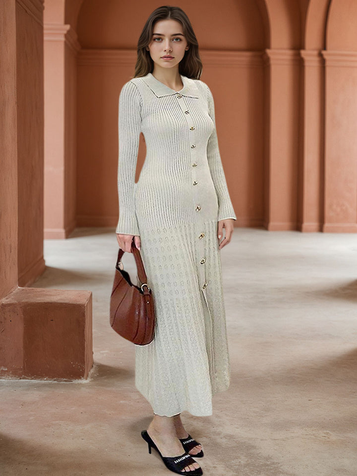 Knit Cardigan Midi Dress
