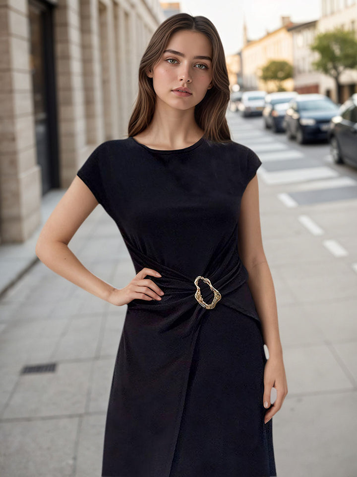 Spliced Sequined Minimalist Dress