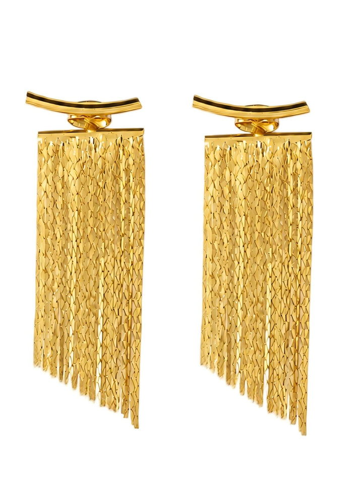 Fine-Thread Tassel Earrings