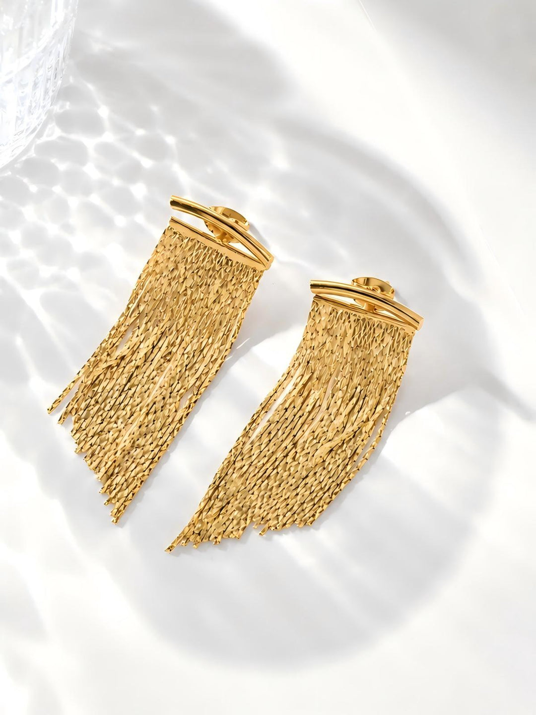 Fine-Thread Tassel Earrings
