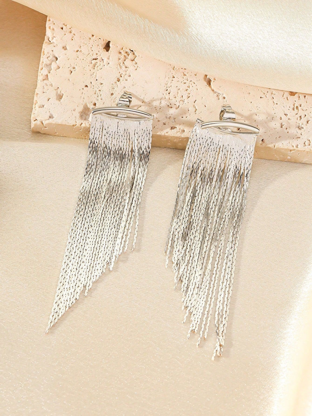 Fine-Thread Tassel Earrings
