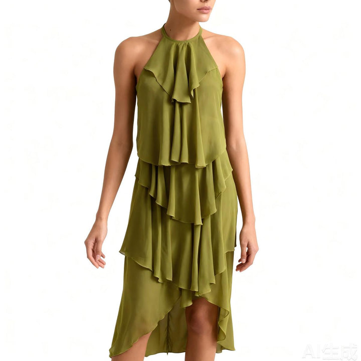 Off-the-Shoulder Layered Tiered Dress