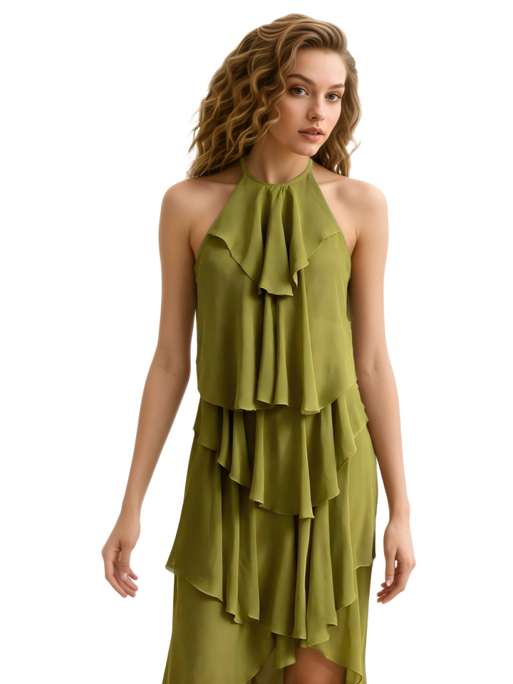 Off-the-Shoulder Layered Tiered Dress
